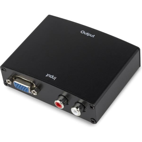 Garpex® 1080p HD VGA to HDMI Converter VGA to HDMI Converter Box VGA Male to HDMI Female Video Adapter with R/L RCA Stereo Audio 1.65Gbps Transfer Rates for PC Laptop PS3 to HDTV Projector etc.