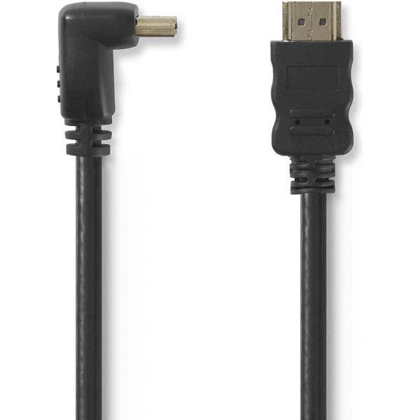 High Speed HDMI™-Kabel met Ethernet | HDMI™-Connector - HDMI™-Connector 270° Haaks | 1,5 m | Zwart