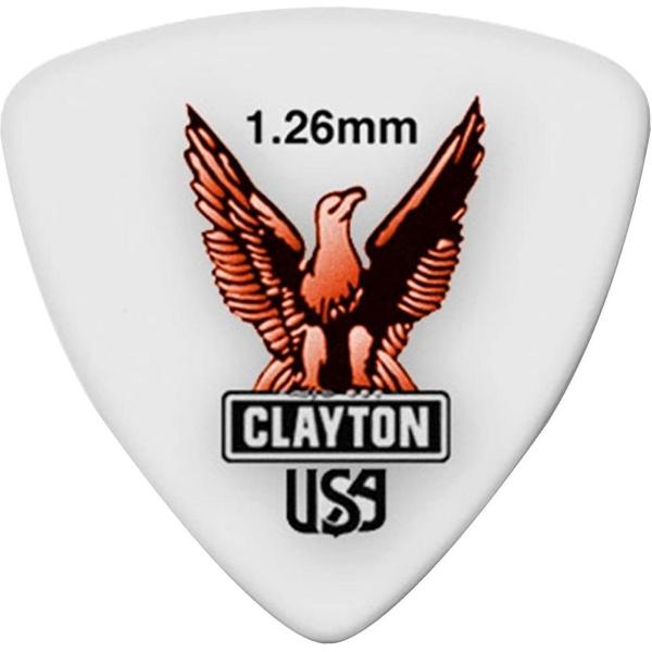 Clayton Acetal rounded triangle plectrums 1.26 mm 6-pack