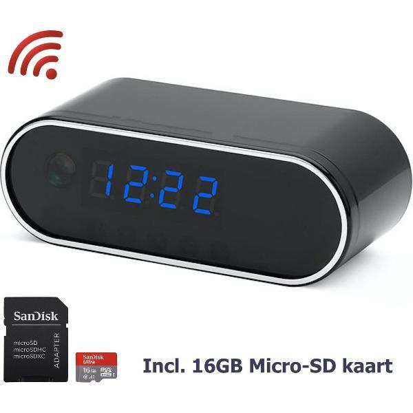 Spy Camera - Digitale Klok en Verborgen Camera inéén - IP Camera - Vastleggen van Diefstal/Overspel/Gedrag - WiFi Camera - Bewegingssensor