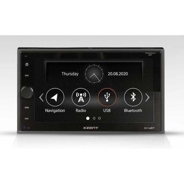 Xzent X-427 | 2-DIN autoradio met DAB+, USB, BT en HDMI - Navigatie optioneel