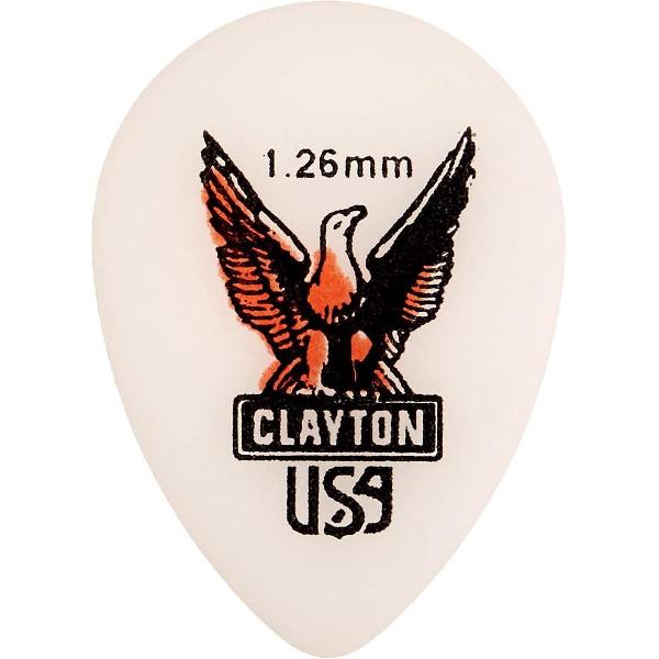 Clayton Acetal small teardrop plectrums 1.26 mm 6-pack