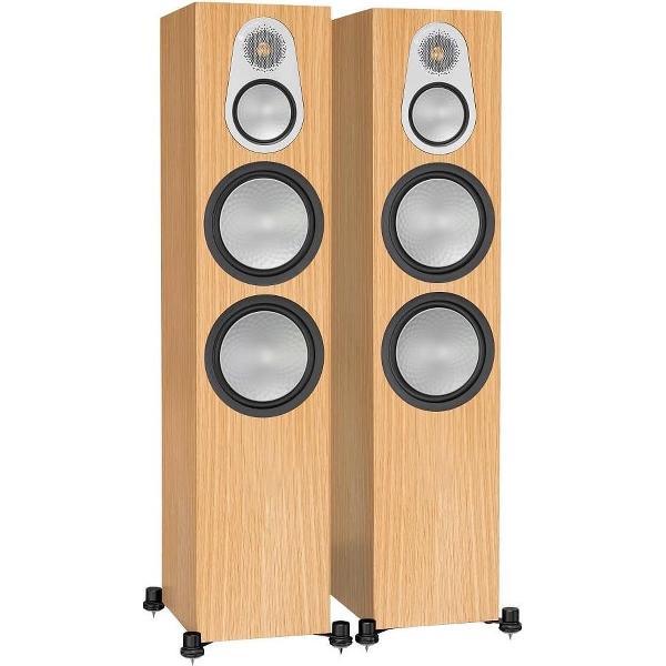 Monitor Audio silver 500 zuilspeaker - Natural oak (per paar)