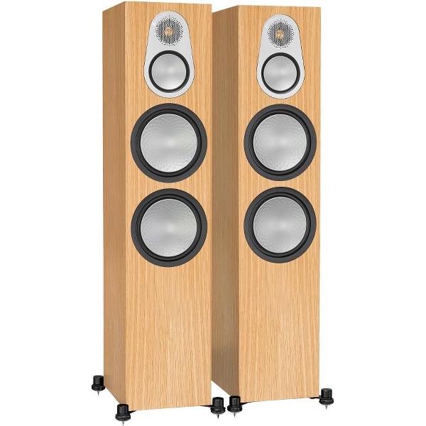 Monitor Audio silver 500 zuilspeaker - Natural oak (per paar)