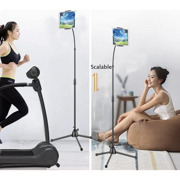 Universal Tablet Holder Floor Stand Voor Ipad 3.5-10.5 Inch 360 ° Roterende Intrekbare Telefoon Tablet Metalen Statief Stands