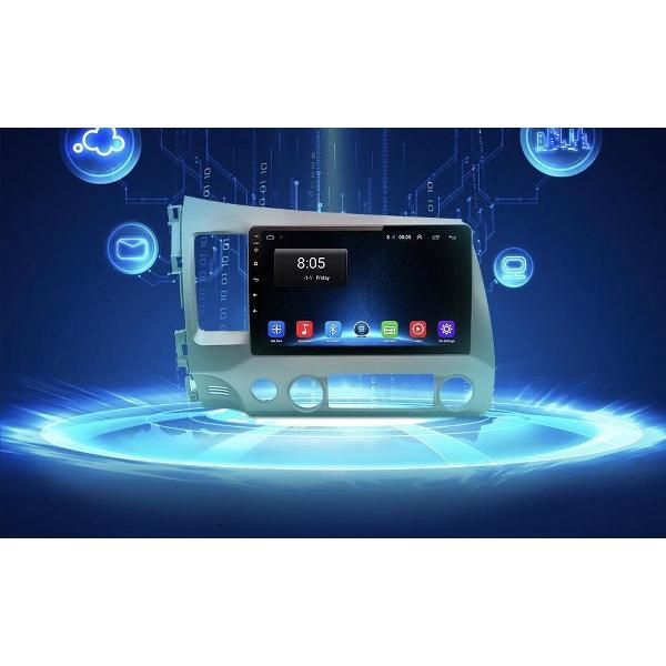 Honda Civic 2006-2011 Android 10 Navigatie en Multimediasysteem WiFi Bluetooth USB 2+32GB