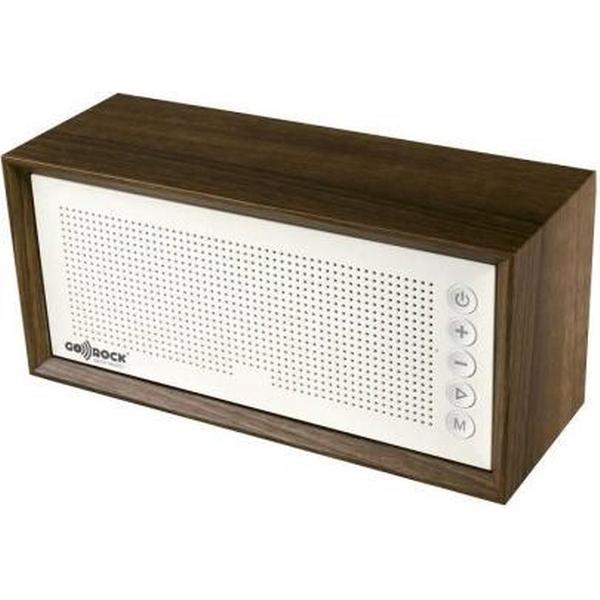 Go Rock Retro Bluetooth Speaker - White - Krachtig en Helder Geluid