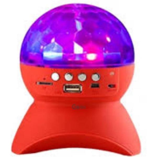 L-740 Draadloze speaker met disco licht - Roterende disco light - Multi-colour LED Light - Rood