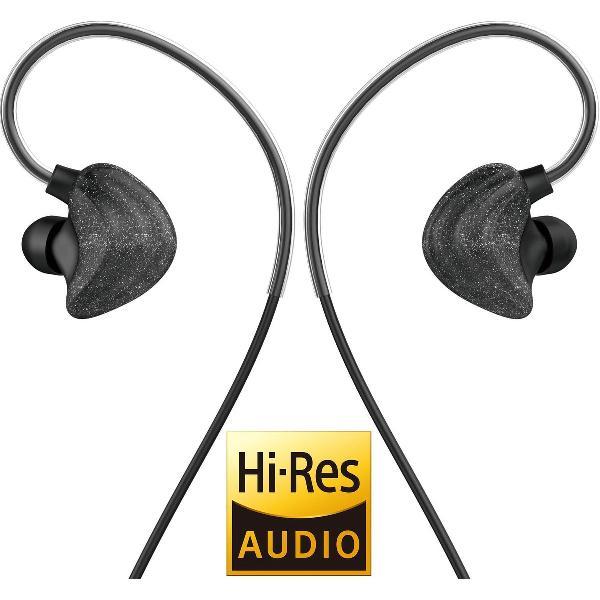 UiiSii CM5 Zwart - Hi-Res in-ear oortjes van professionele kwaliteit - Uniek design - Coax