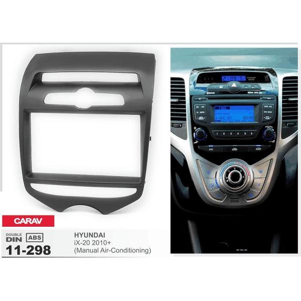 2-DIN HYUNDAI iX-20 2010+ (Manual Air-Conditioning) inbouwpaneel Audiovolt 11-298