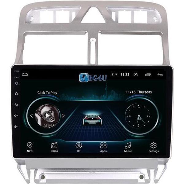 Navigatie radio Peugeot 307 2004-2013, Android 8.1, Apple Carplay, 9 inch scherm, Canbus,