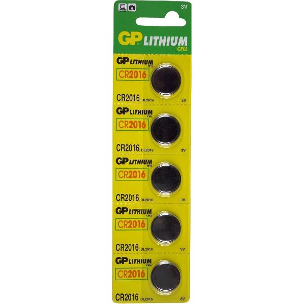 Doosje GP Lithium CR2016 3V Knoopcel 20x 5 stuks