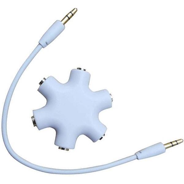 Audio splitteAudio splitter - koptelefoon splitter - aux splitter - Muziek delen - 3.5mm - Wit