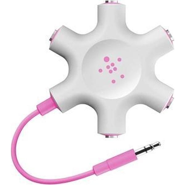 Rockstar headphone jack splitter - Roze