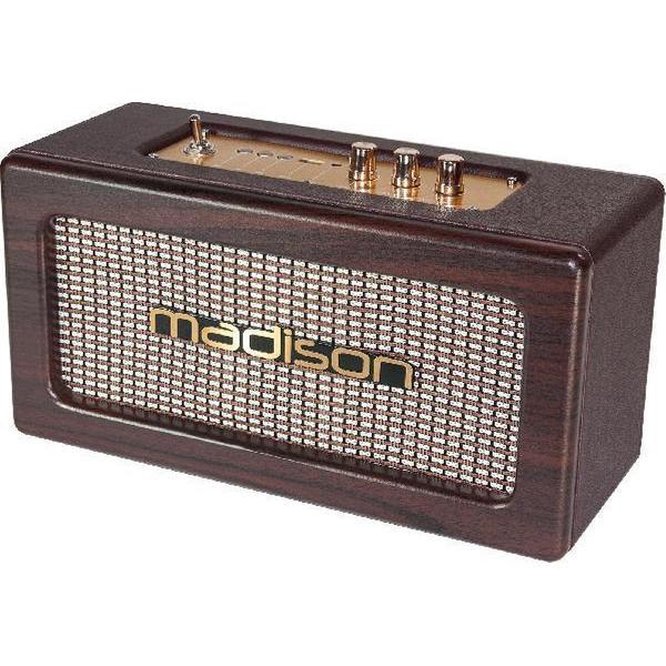 Madison FREESOUND-VINTAGE-WD Oplaadbare VINTAGE luidsprekerbox met USB & Bluetooth 2 X10W
