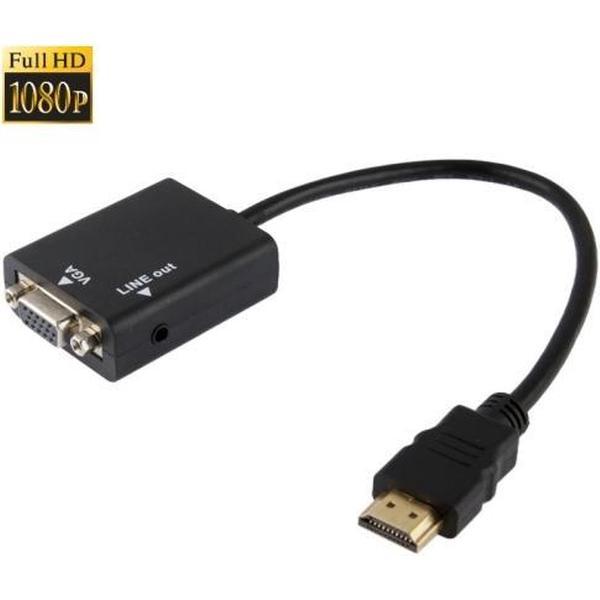 Premium Kwaliteit HDMI male naar VGA female Adapter - Zwart