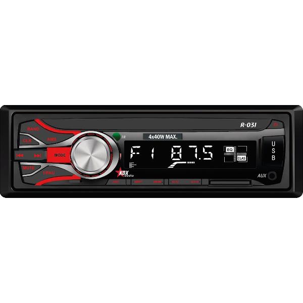 KDX Audio Autoradio met USB, AUX & MP3 4x40Watt - R-031