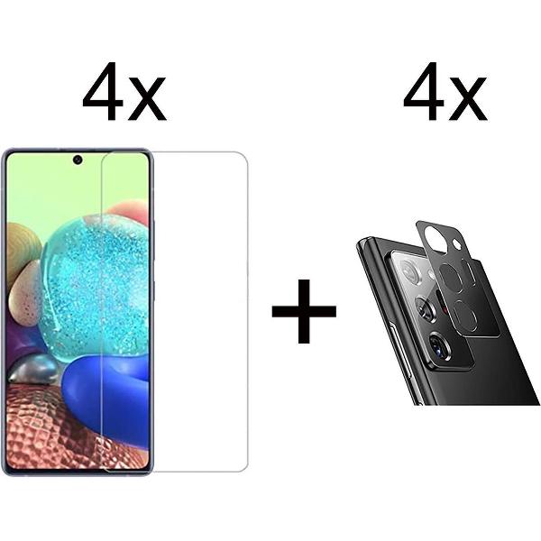 Beschermglas Samsung A51 screenprotector 4 stuks - Samsung Galaxy A51 screen protector camera lens - 4 stuks - Samsung Galaxy A51 screenprotector glas