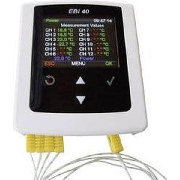ebro EBI 40 TC-01 Temperatuur datalogger Kalibratie (ISO) Te meten grootheid: Temperatuur -200 tot 1200 °C