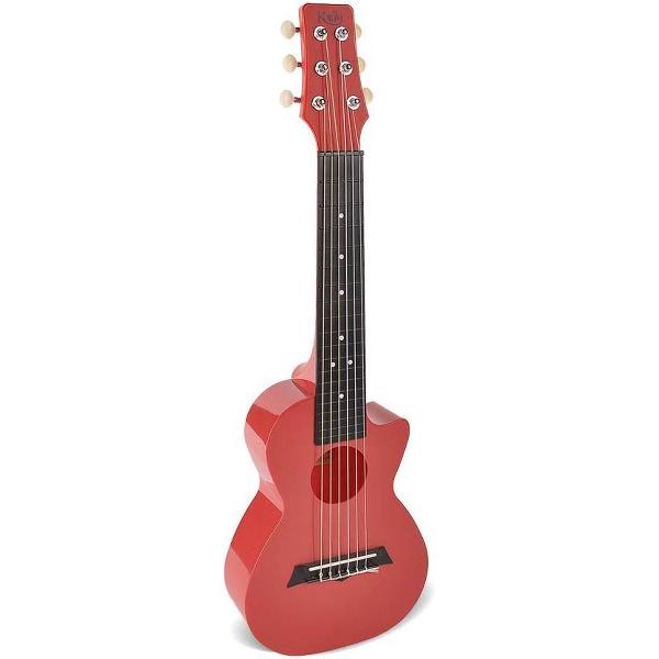 Kinder gitaar - Gitaarlele - Kunststof gitaar - rode kinder gitaar