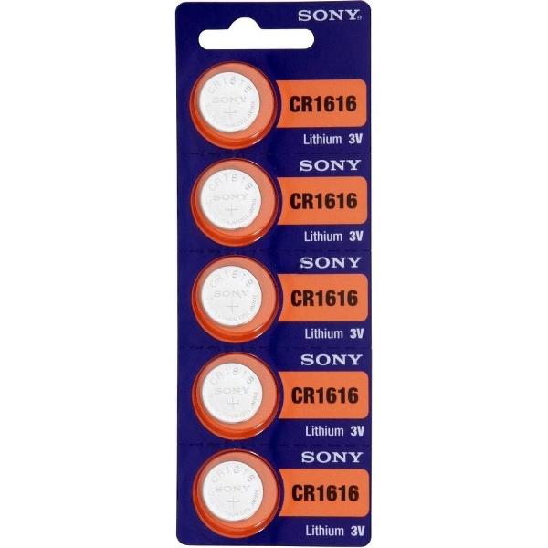 Sony - CR1616 - 3V - 60mAh - Lithium Knoopcel Batterij - 5 stuks