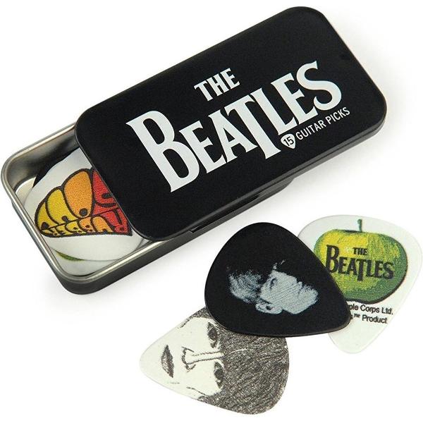 D' Addario The Beatles opbergblikje Logo met 15 plectrums 0.70 mm