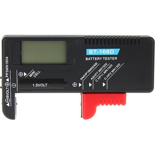 Digitale batterij tester - Battery tester - Batterij meter - Digitaal - Zwart