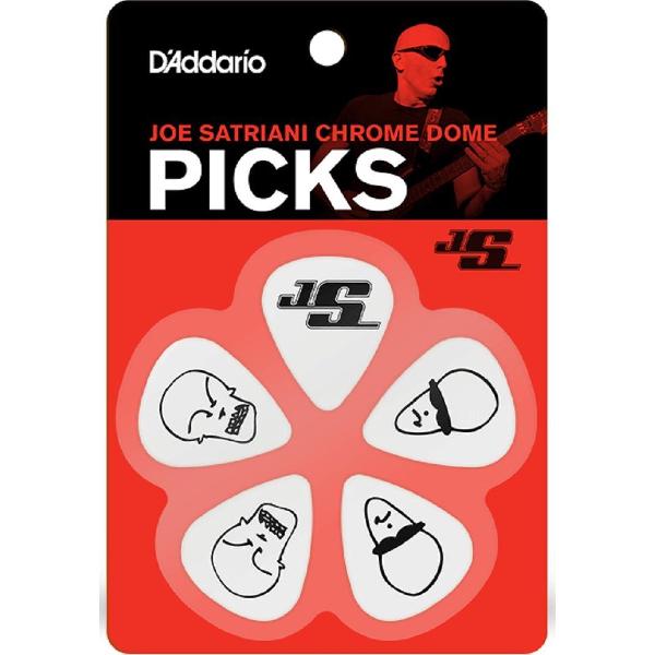 D'Addario Joe Satriani White Plectrum 10-pack Medium 0.70 mm