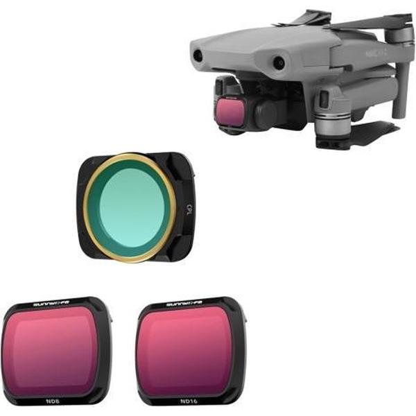 Sunnylife AIR2-FI9284 3 in 1 voor DJI Mavic Air 2 CPL + ND8 + ND16 Coating Film Lens Filter