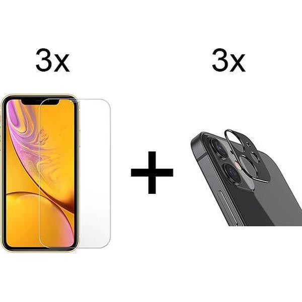 Beschermglas iPhone 12 Screenprotector 3 stuks - iPhone 12 Screenprotector - iPhone 12 Screen Protector Camera - 3 stuks