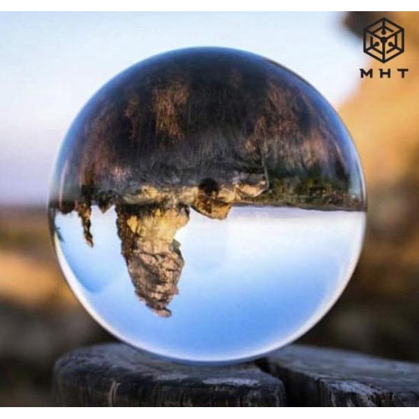 Glazen Bol - Fotografie - 8 CM - Kristallen bal - Transparant - Lens accessoires - Fluweel - MHT