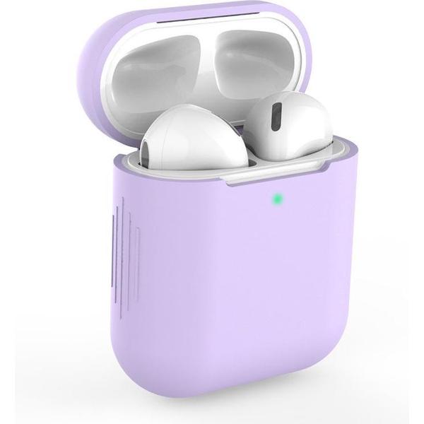 Apple AirPods 1/2 Hoesje in het Paars - Siliconen - Case - Cover - Soft case