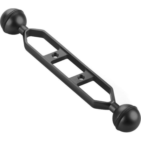 PULUZ 7.0 inch 17.8cm aluminium arm met dubbele ballen voor onderwaterlamp / videolicht (zwart)