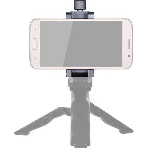 ADAI draagbare opvouwbare metalen clip klembeugel voor mobiele telefoonhouder (grijs)