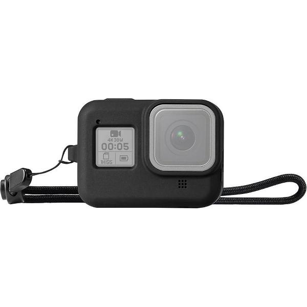 PULUZ siliconen beschermhoes met polsband voor GoPro HERO8 zwart (zwart)
