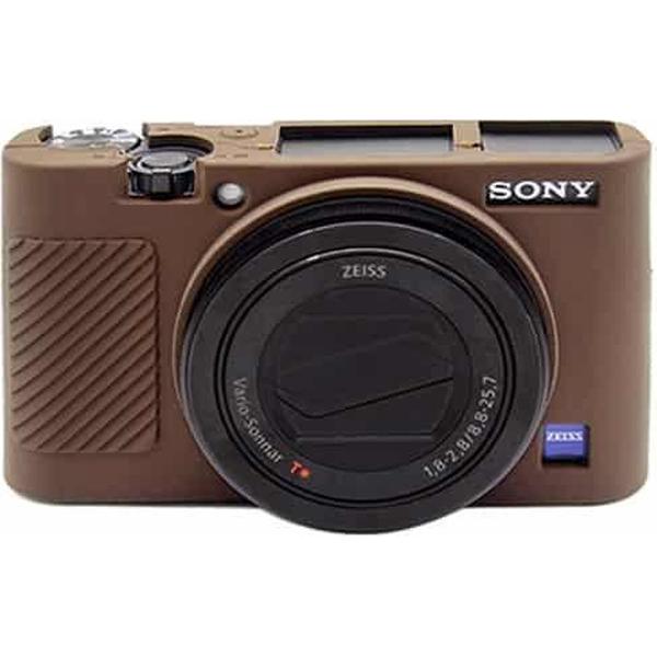 PULUZ zachte siliconen beschermhoes voor Sony RX100 III / IV / V (koffie)