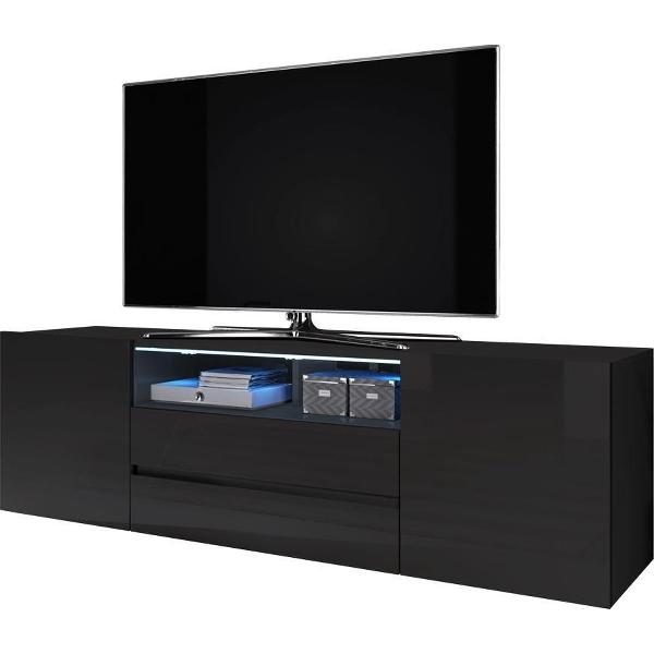 Maison’s TV meubel – TV kast meubel – TV kast – Kast – Zwart – 34.5x137x42.5