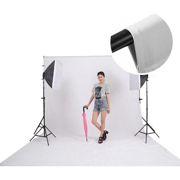 3x4m - Katoen - Wit achtergronddoek voor fotografie en videografie / fotostudio / streaming etc.