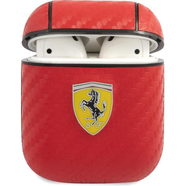 Ferrari FESA2CARE AirPod 1/2 hoes rood / rood On Track - PU Carbon
