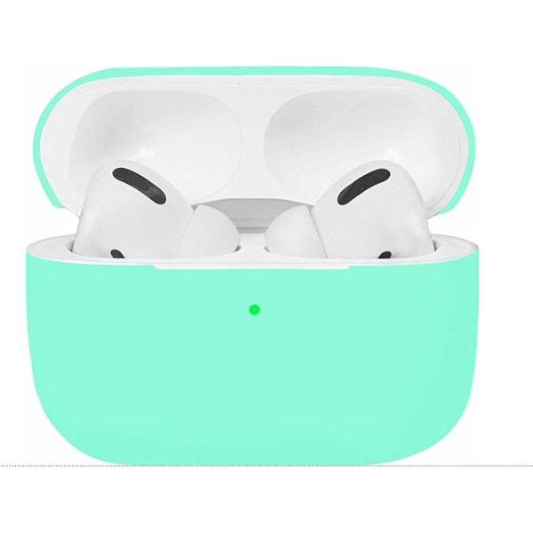 Apple AirPods Pro - Siliconen Case Cover - Geschikt voor AirPods Pro - Kleur Licht Blauw