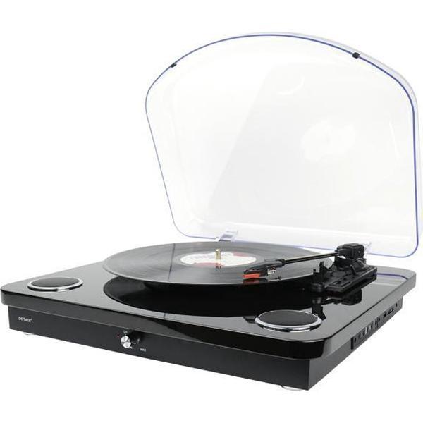 Denver VPL-210Black, USB platenspeler met ingebouwde speakers