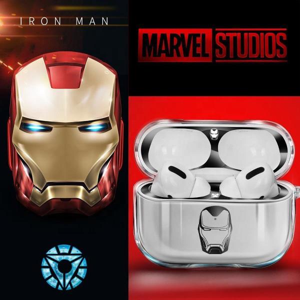 Airpods pro silicone hoes Ironman silver