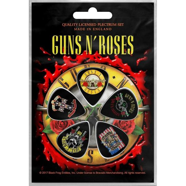 Guns N' Roses Plectrum Bullet Logo Set van 5 Multicolours