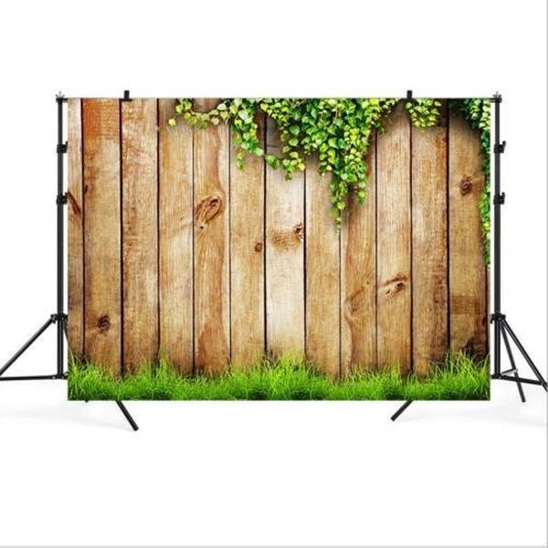 2.1mx 1.5m Flower Vine Vintage houten plank voor kinderen fotograferen fotografie achtergronddoek