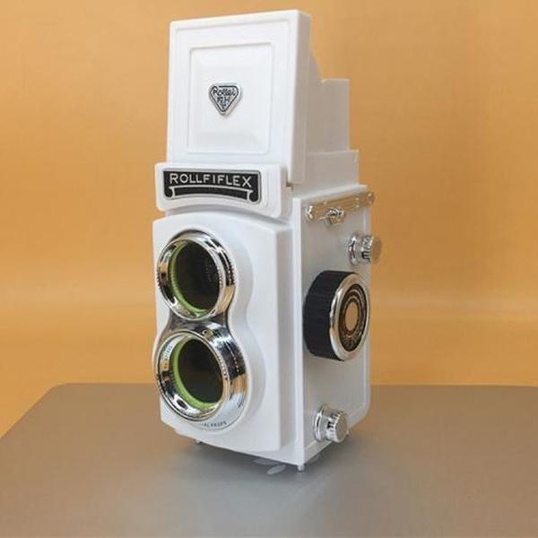 Model met dubbele reflexcamera Retro camera-rekwisieten Decoraties Handheld cameramodel (wit (origineel))