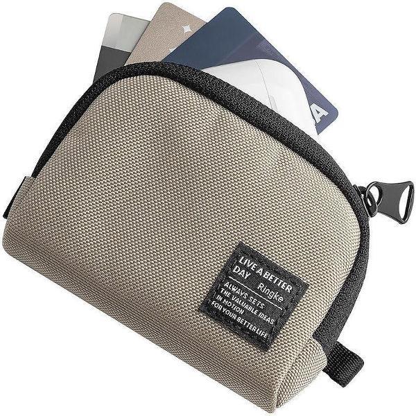 Ringke Mini Pouch Half Pocket Opbergtas voor AirPods/Galaxy Buds Beige