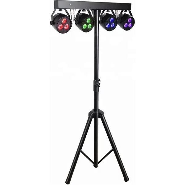 Led spots 4x4W-4in1-RGBW aan statief