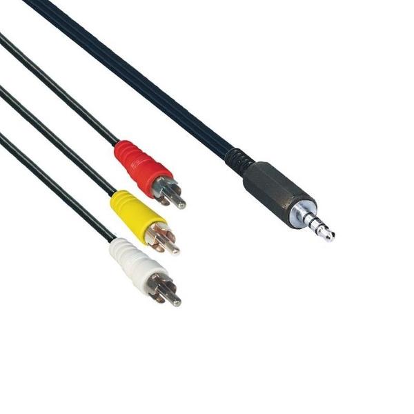 Transmedia 3,5mm Jack 4-polig - Composiet audio video kabel - 2 meter