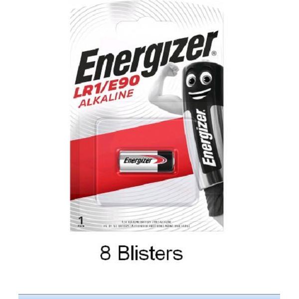 8 stuks (8 blisters a 1 stuk) Energizer Alkaline batterij E90/LR1 1.5V