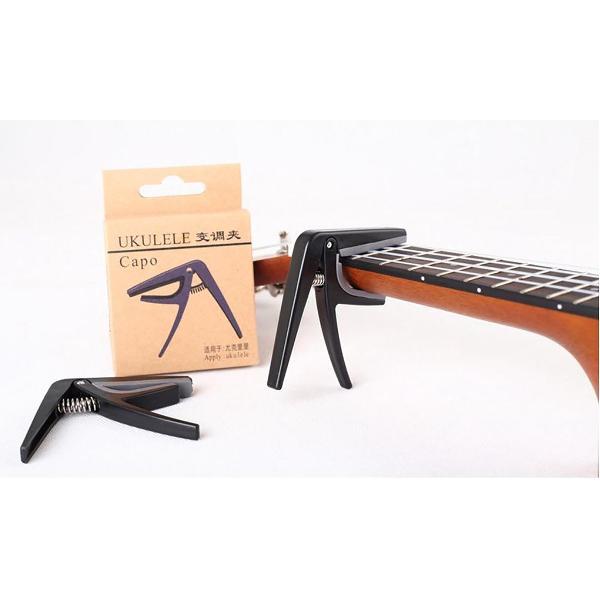 Ukelele Capo - Zwart - 4 Strings Gitaar / Mandoline / Banjo / Guitar - Capodaster